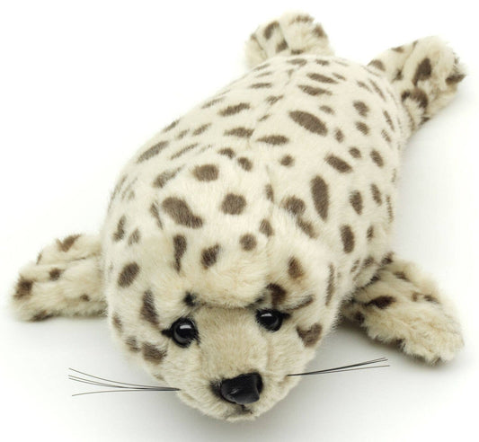 Grey-Dotted Seal Plush, 32 cm, Super Soft & Recycled Filling