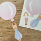 Cut-Out Balloon Girl, Mobile, Pink