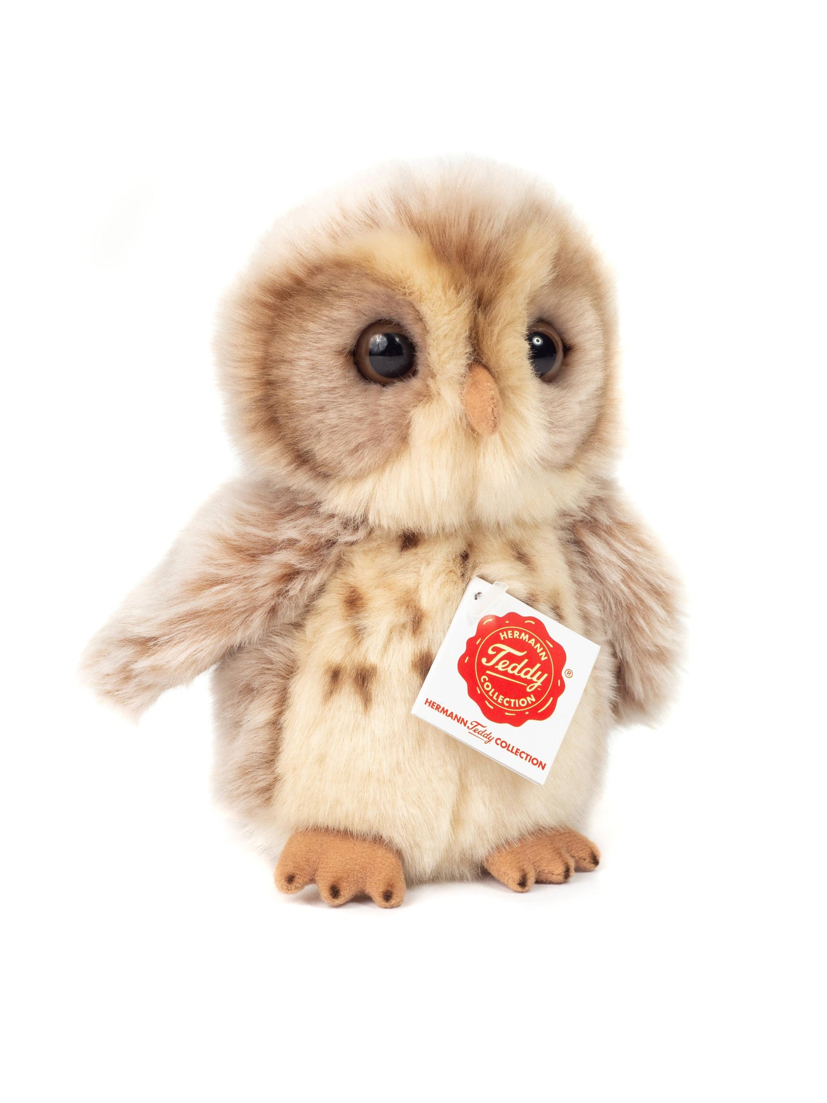 Light brown owl 16 cm - plush toy - soft toy
