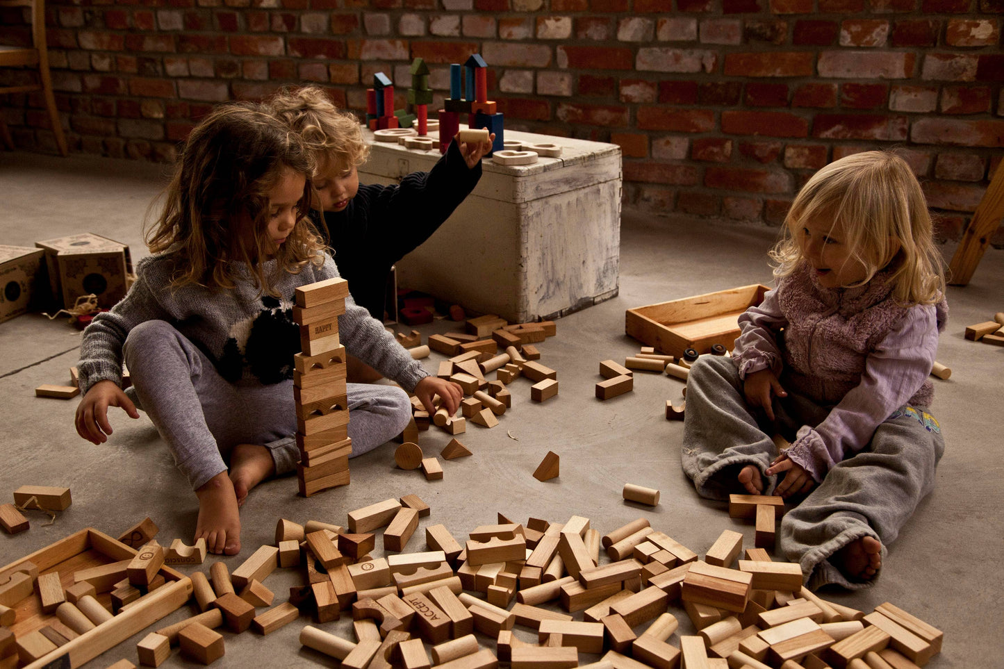 Natural blocks in sack XL - 50 pcs