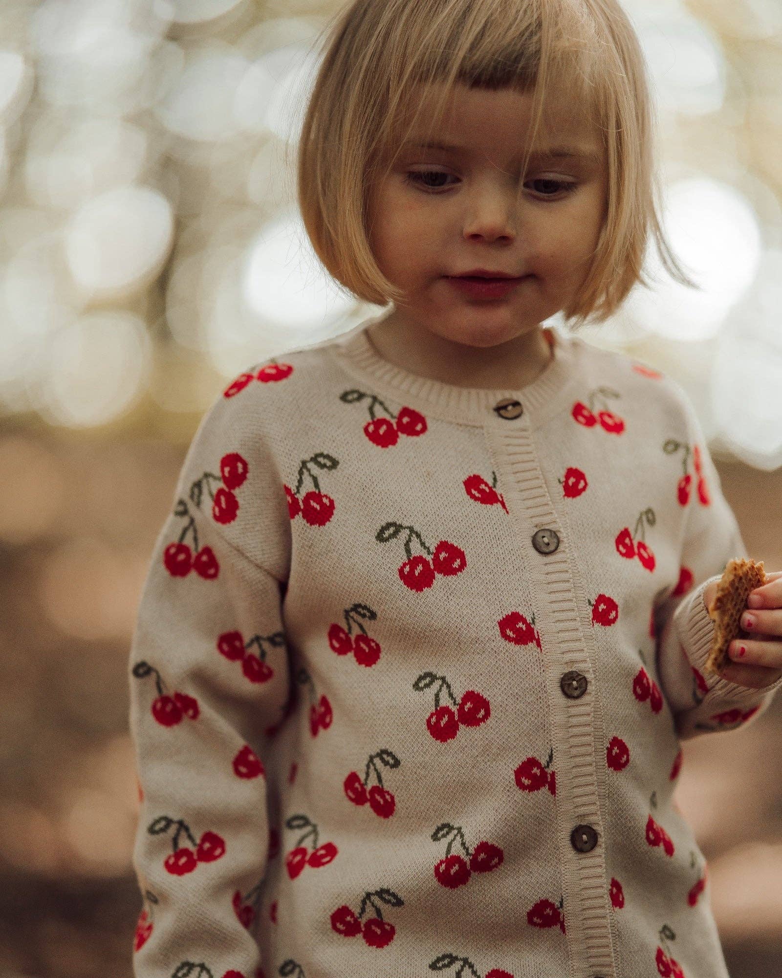 Cherry Vibes Cardigan, 100% Organic Cotton
