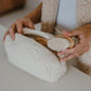 Toiletry Bag, Sand, 100% Natural Wool