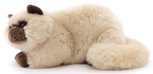 Persian Cat Plush, Beige, Lying, 31 cm, Super Soft & Recycled Filling