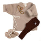 Merino Wool Fleece Newborn Jacket, Beige