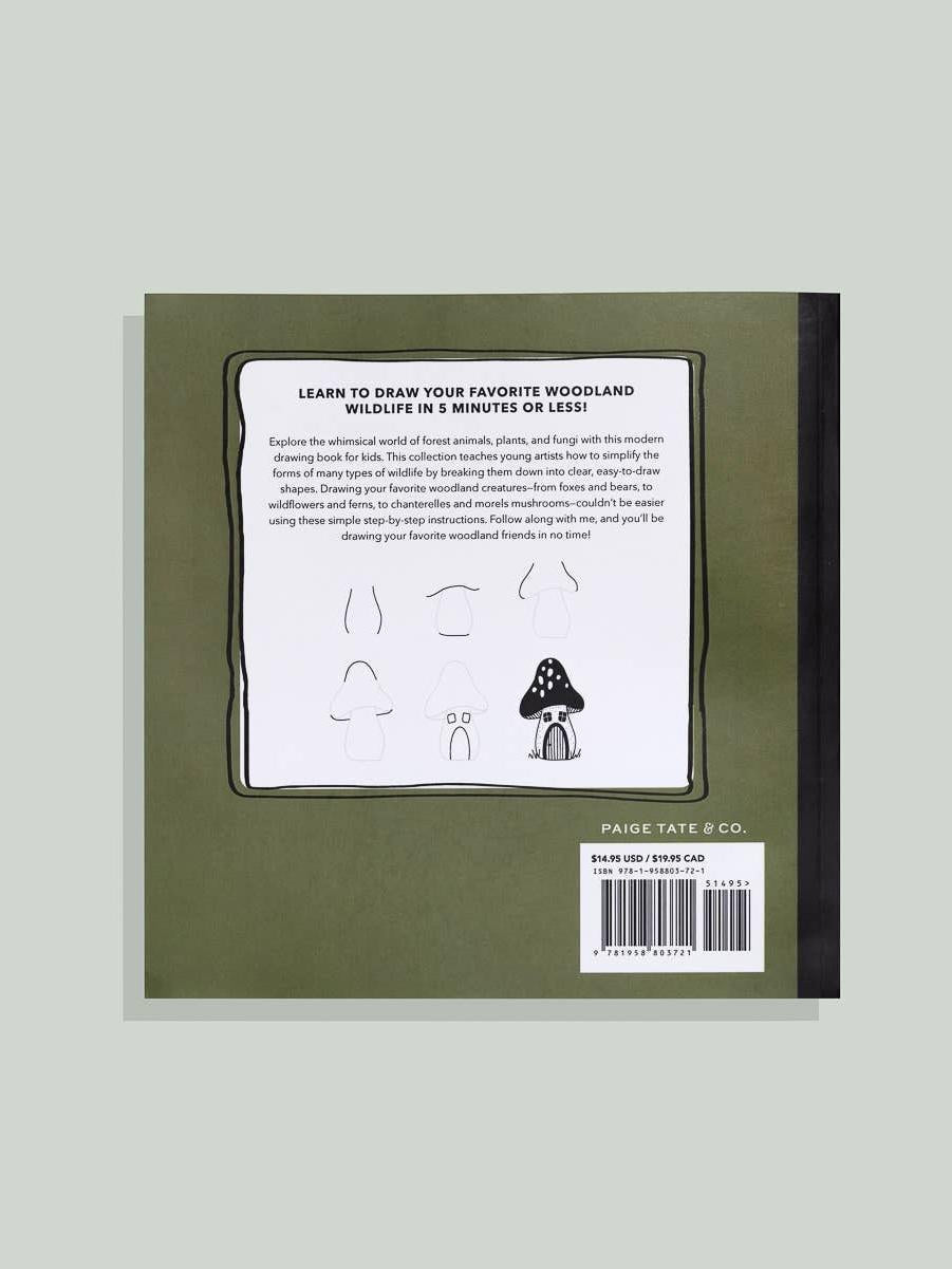Mushrooms & Woodland Creatures: Kids How to Draw Book (fall)