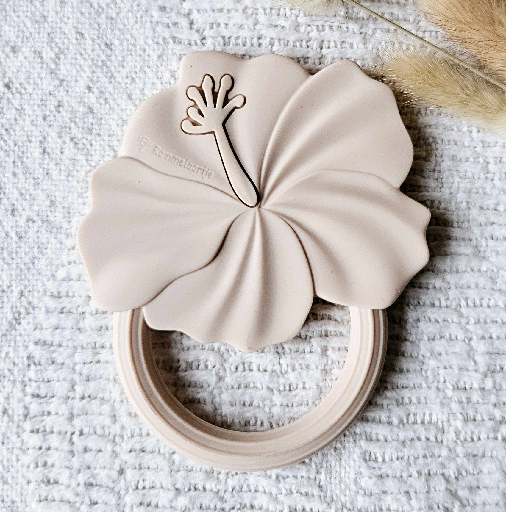 Hibiscus Silicone Teether - Beige