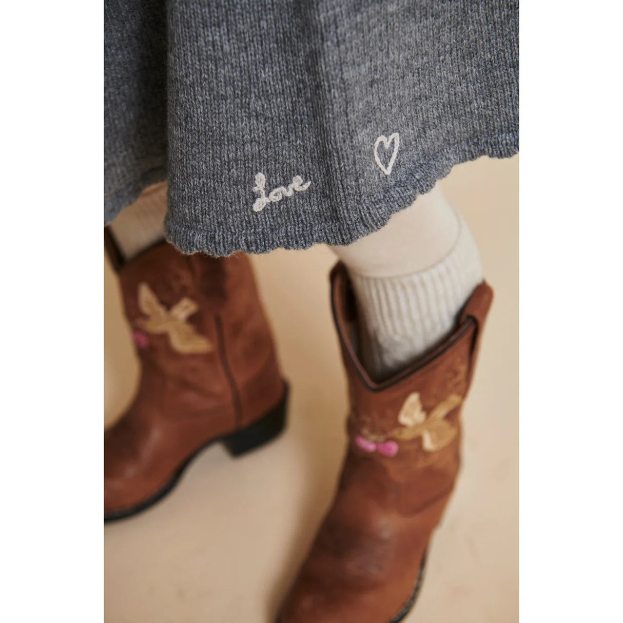 Kids Cognac Dove Limited Cowboy Boots - Bootstock & Copenhagen Colors