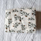Muslin Swaddle, Beige with floral print, 130x110cm