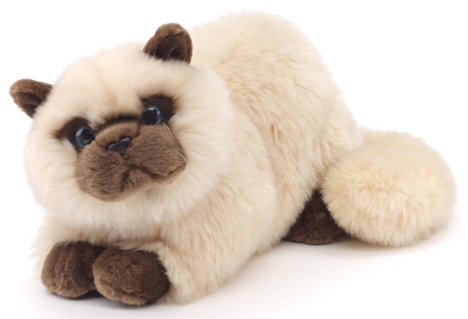 Persian Cat Plush, Beige, Lying, 31 cm, Super Soft & Recycled Filling