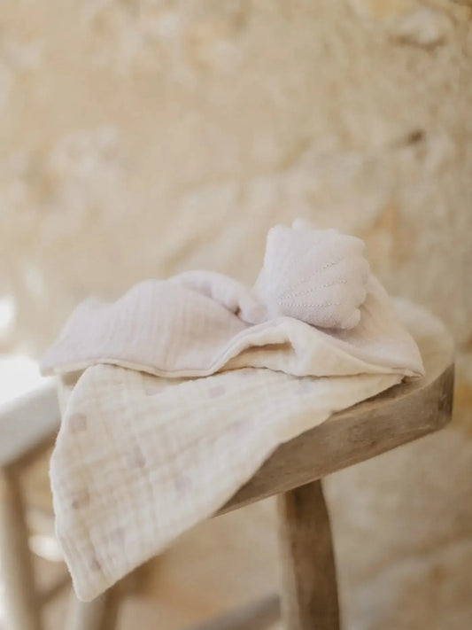 Baby Cuddle Cloth Made of Muslin 'Seashell'