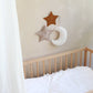 Wall Decoration, Teddy Moon, Cream