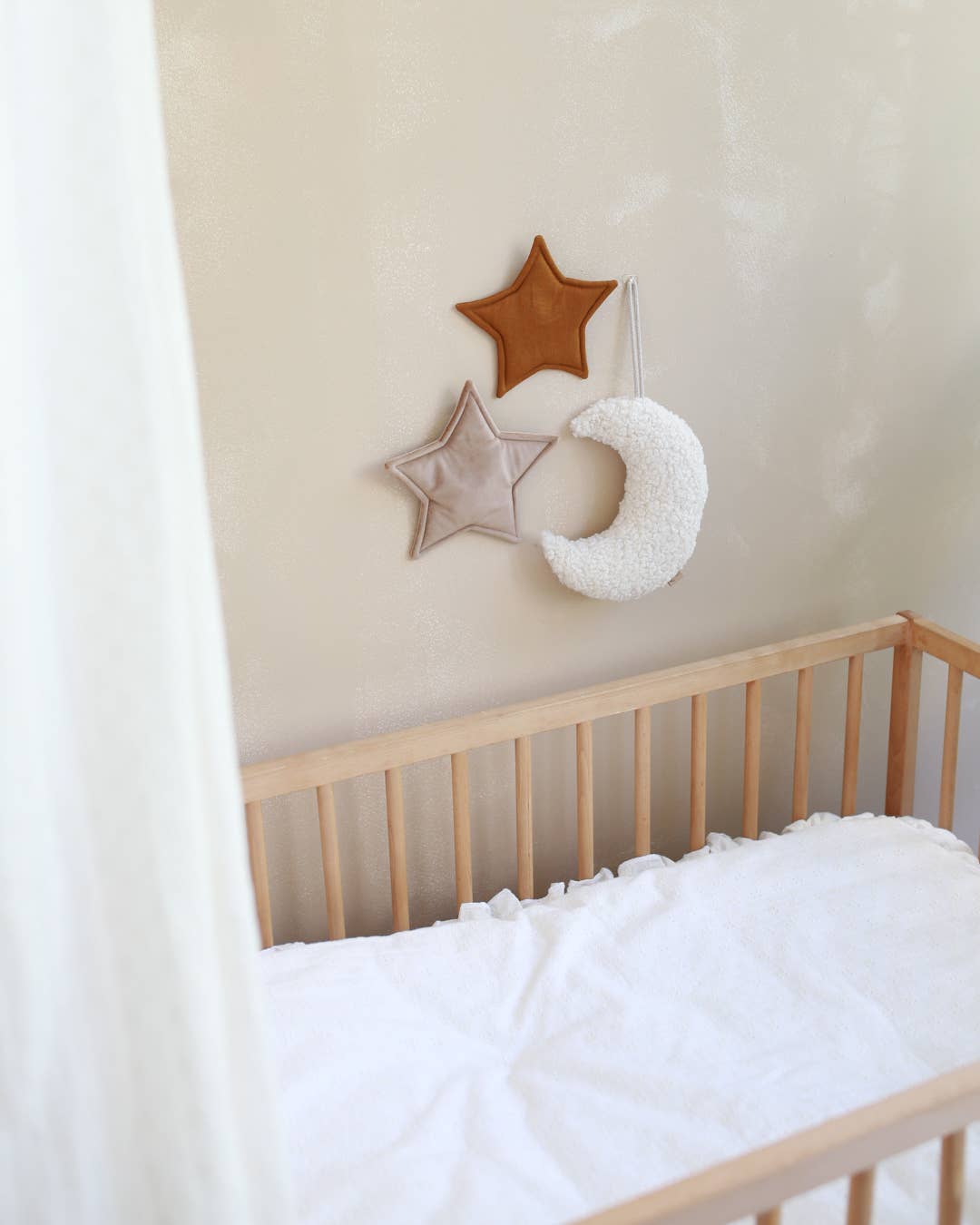 Wall Decoration, Teddy Moon, Cream