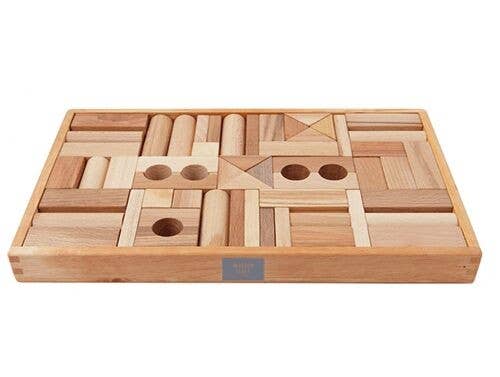 Natural blocks in tray - 54 pcs