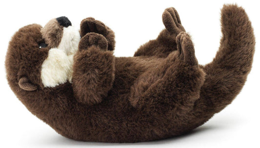 Otter Plush, Lying Backswimmer, Eco-Line 100% Recycled, 26 cm