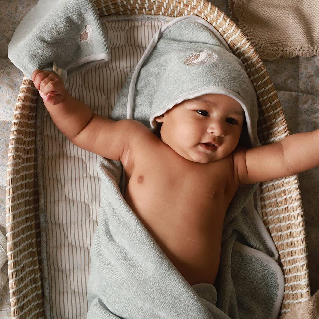 Hooded Baby Towel, Quail