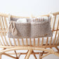 Bedside Organizer, Hanging Storage with Two Pockets, Cream or Taupe