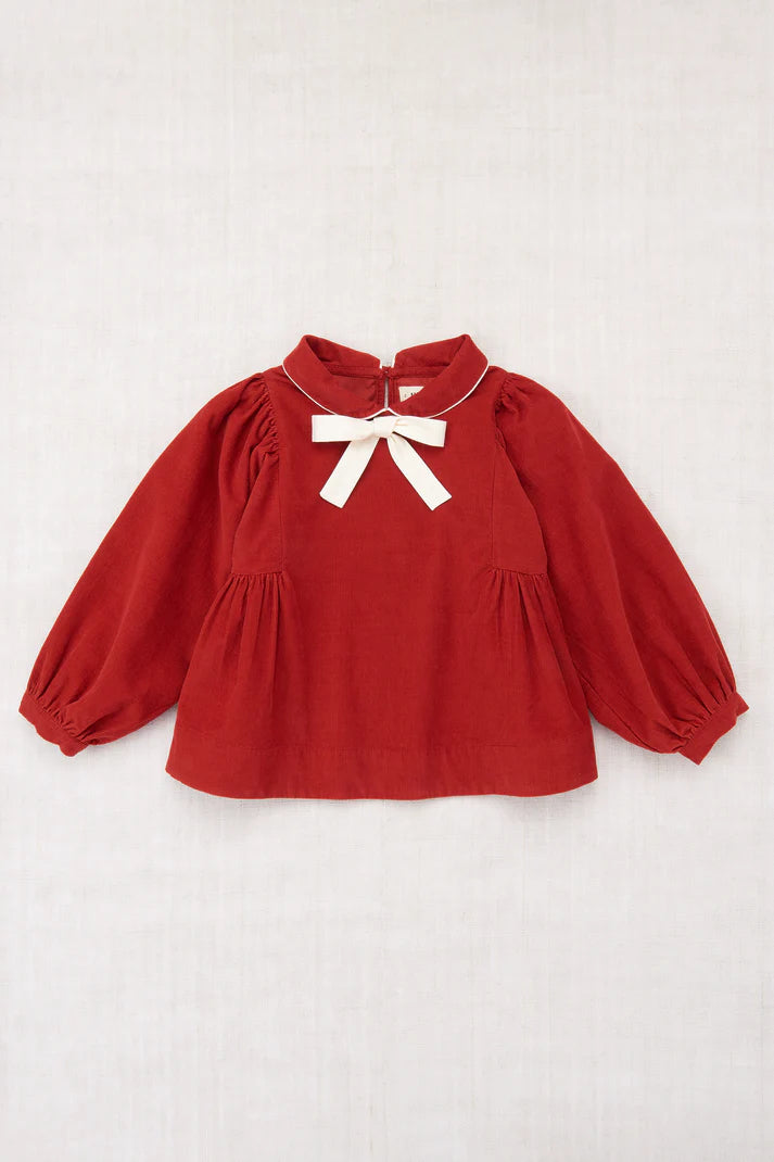 Corduroy Zora Blouse, Garnet