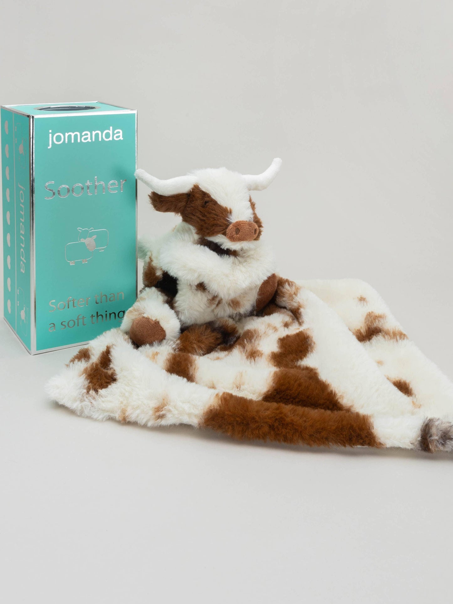 Texas Longhorn Highland Cow, Soft Toy Soother Comforter, 29cm
