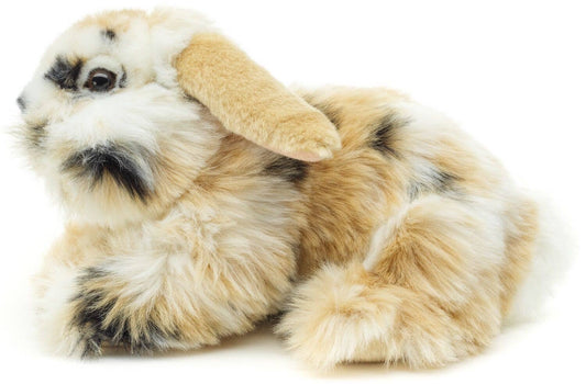 Lionhead rabbit, lying down (s/b/w) - 23 cm - cuddly/plush