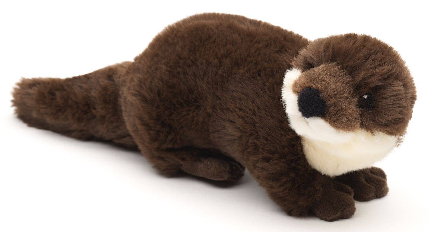 Otter Plush, Standing, Eco-Line 100% Recycled, 25 cm, Embroidered Eyes
