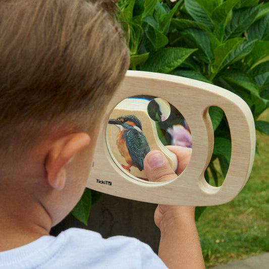 Easy Hold Wooden Magnifier – Montessori Nature Exploration Tool