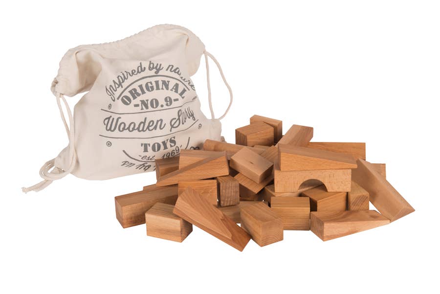Natural blocks in sack XL - 50 pcs
