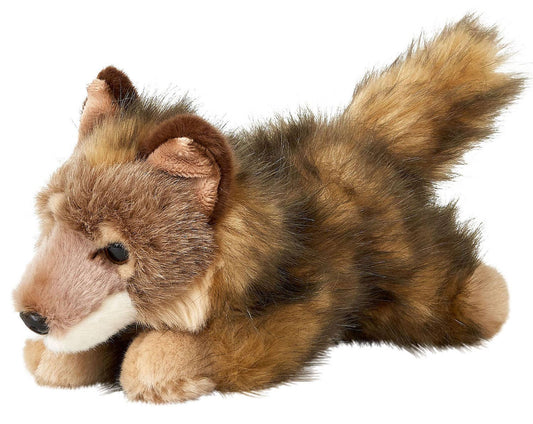 Wolf cub lying down - 24 cm (length)
