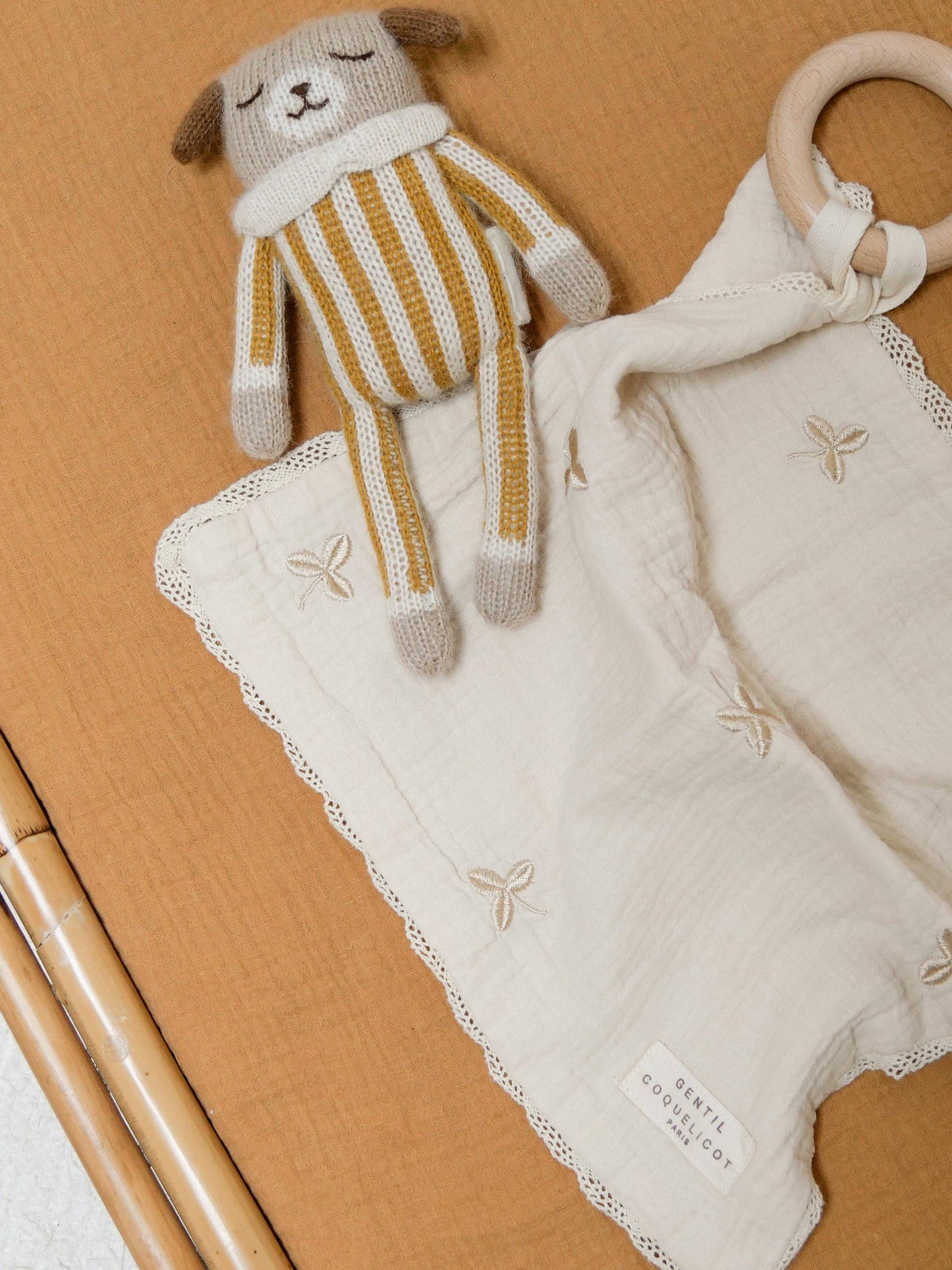 Embroidered Clover Baby Snuggle Cloth