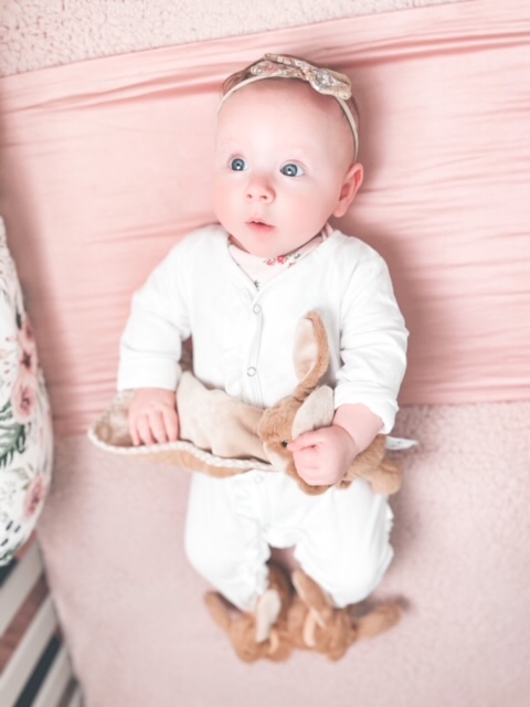 Bunny Baby Plush Soft Toy, Soother & Comforter, Brown