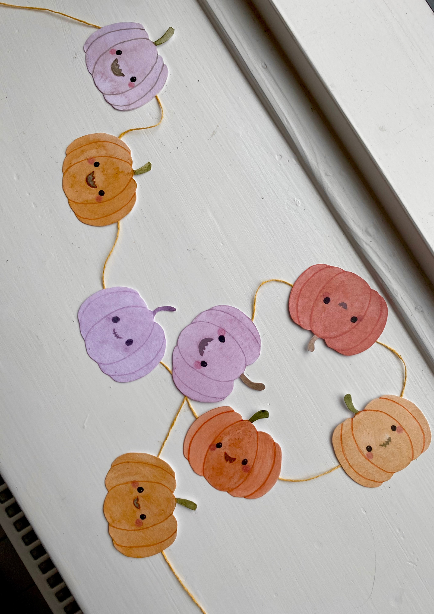 Halloween - papercutouts with bats, ghosts and pumpkins