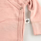 Merino Wool Baby Wrap Bodysuit, Long Sleeve, Misty Rose
