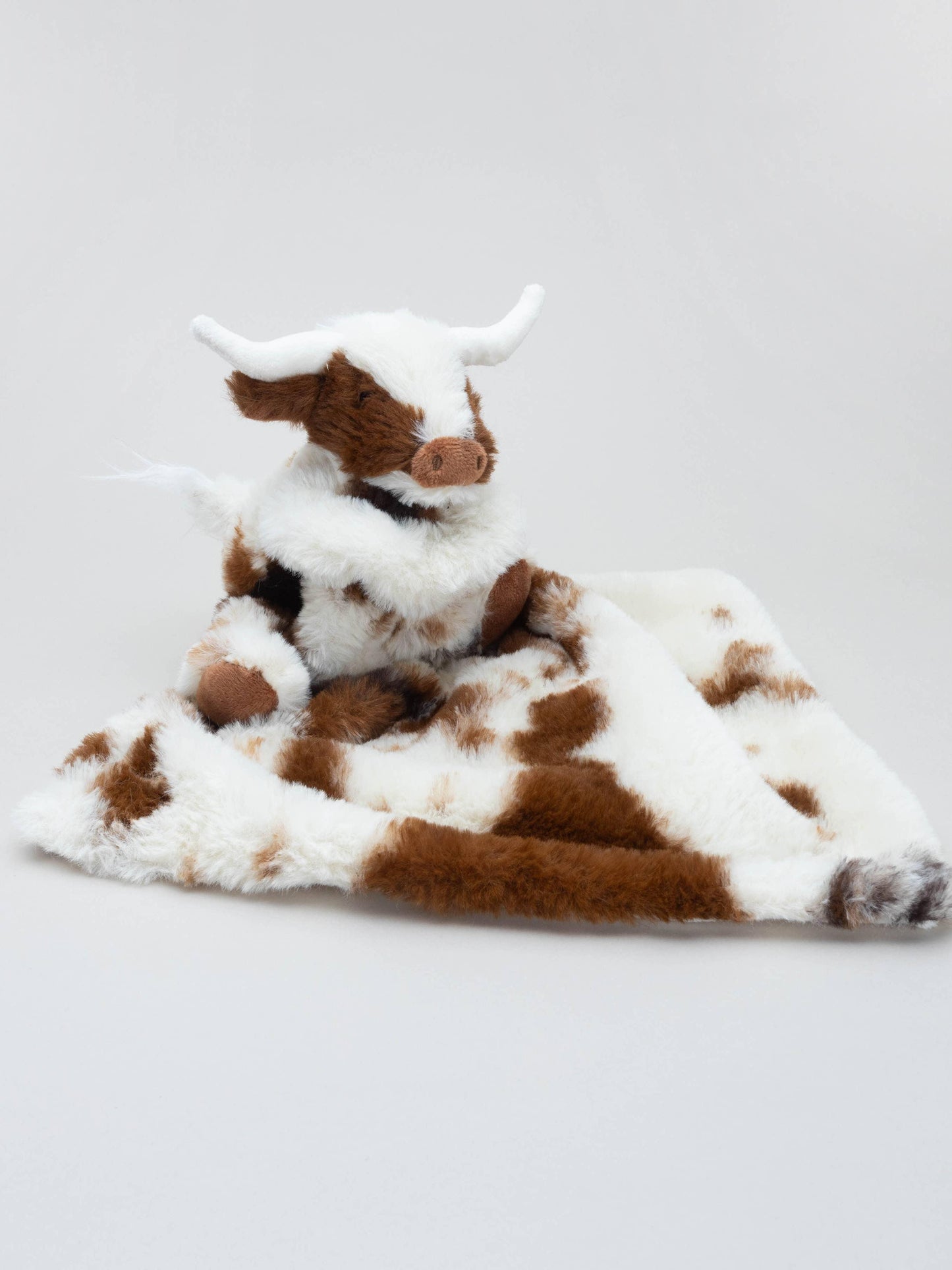 Texas Longhorn Highland Cow, Soft Toy Soother Comforter, 29cm