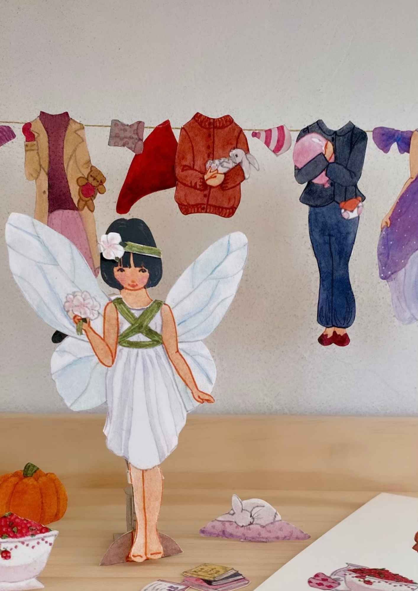 Mona Paper Doll, Danish Design Cut-Out Card