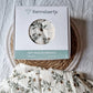 Muslin Swaddle, Beige with floral print, 130x110cm