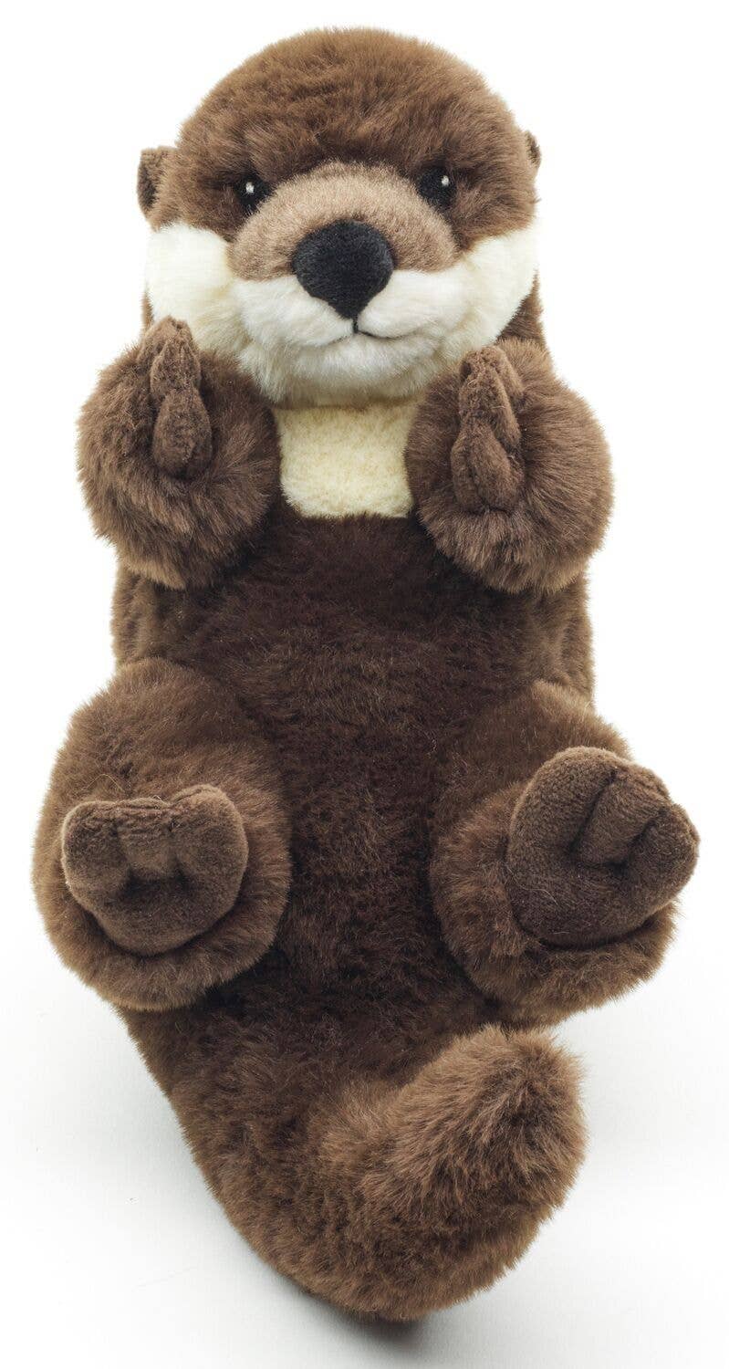 Otter Plush, Lying Backswimmer, Eco-Line 100% Recycled, 26 cm