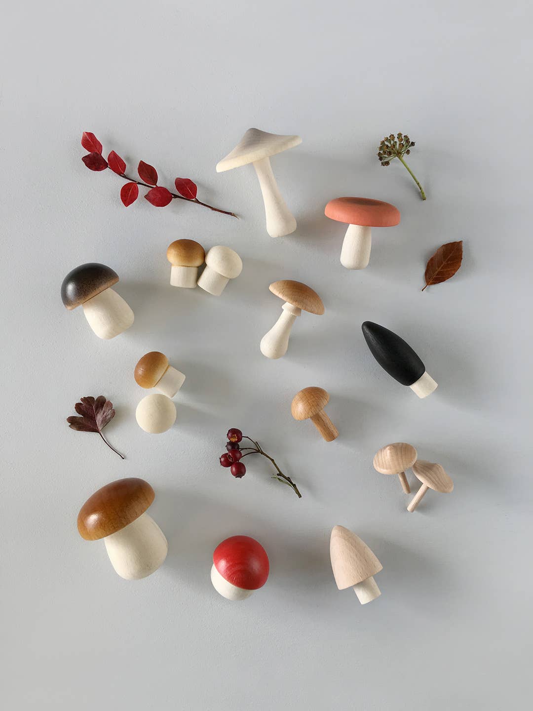 Forest Mushrooms Basket, Wooden Play Set