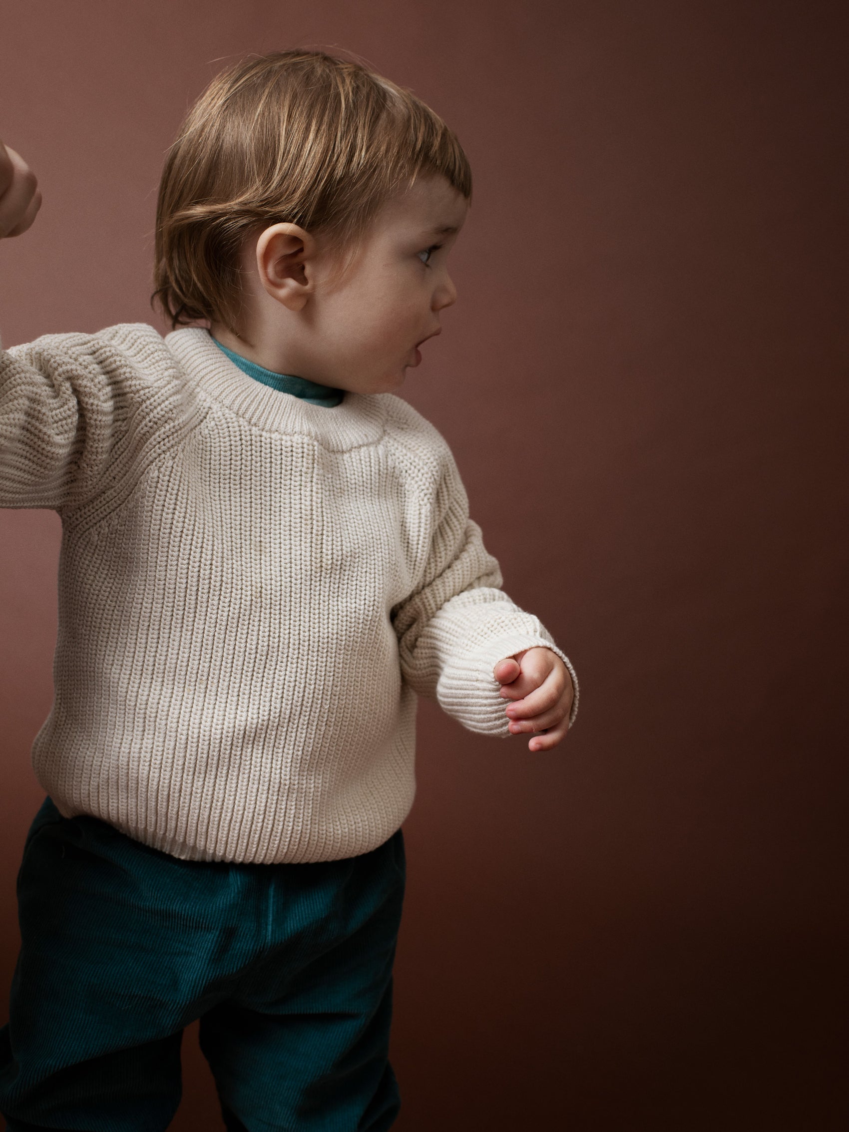 Patent Sweater, Creme, Organic & Gots
