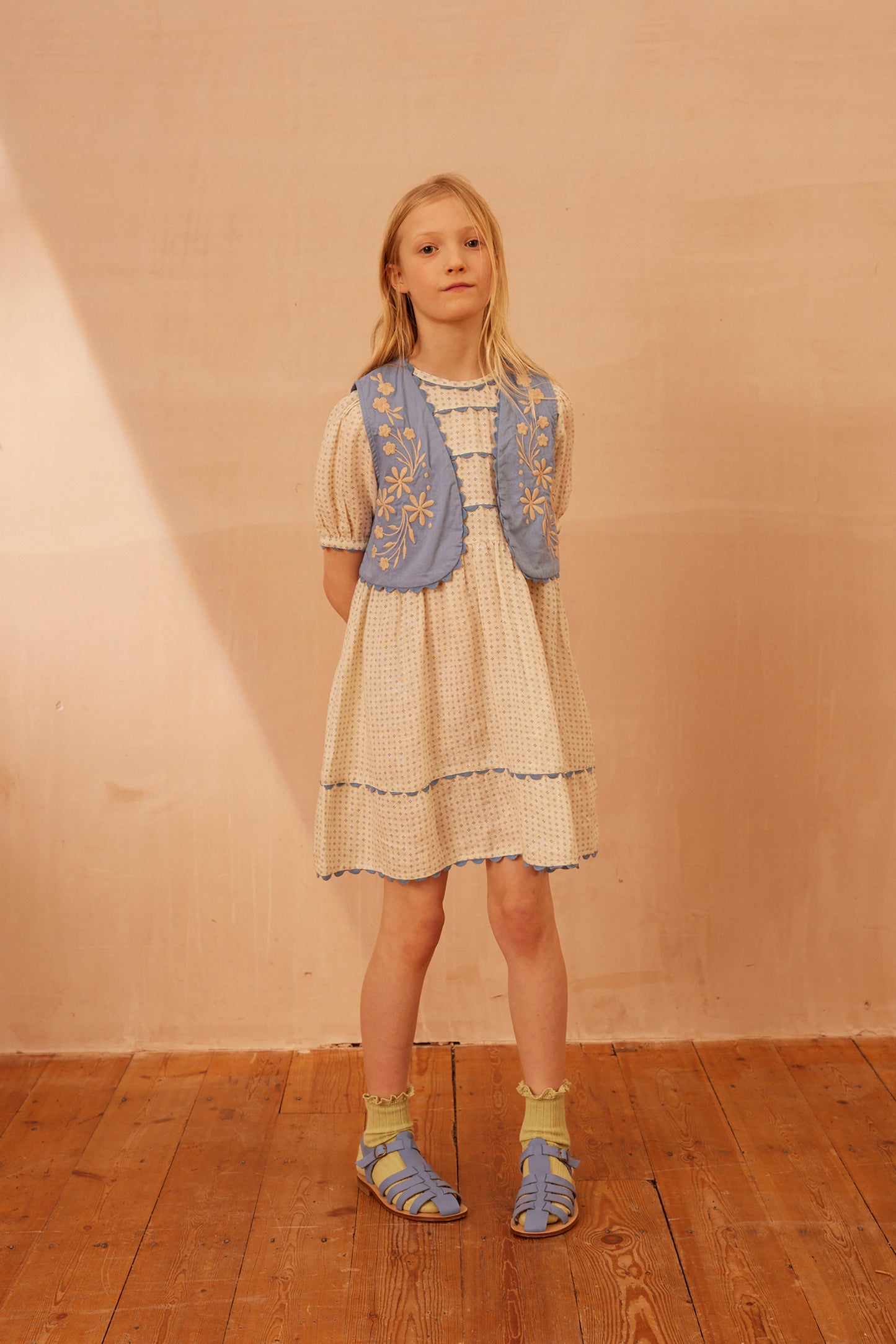 Apolina, Abigail Dress, Dot Calico