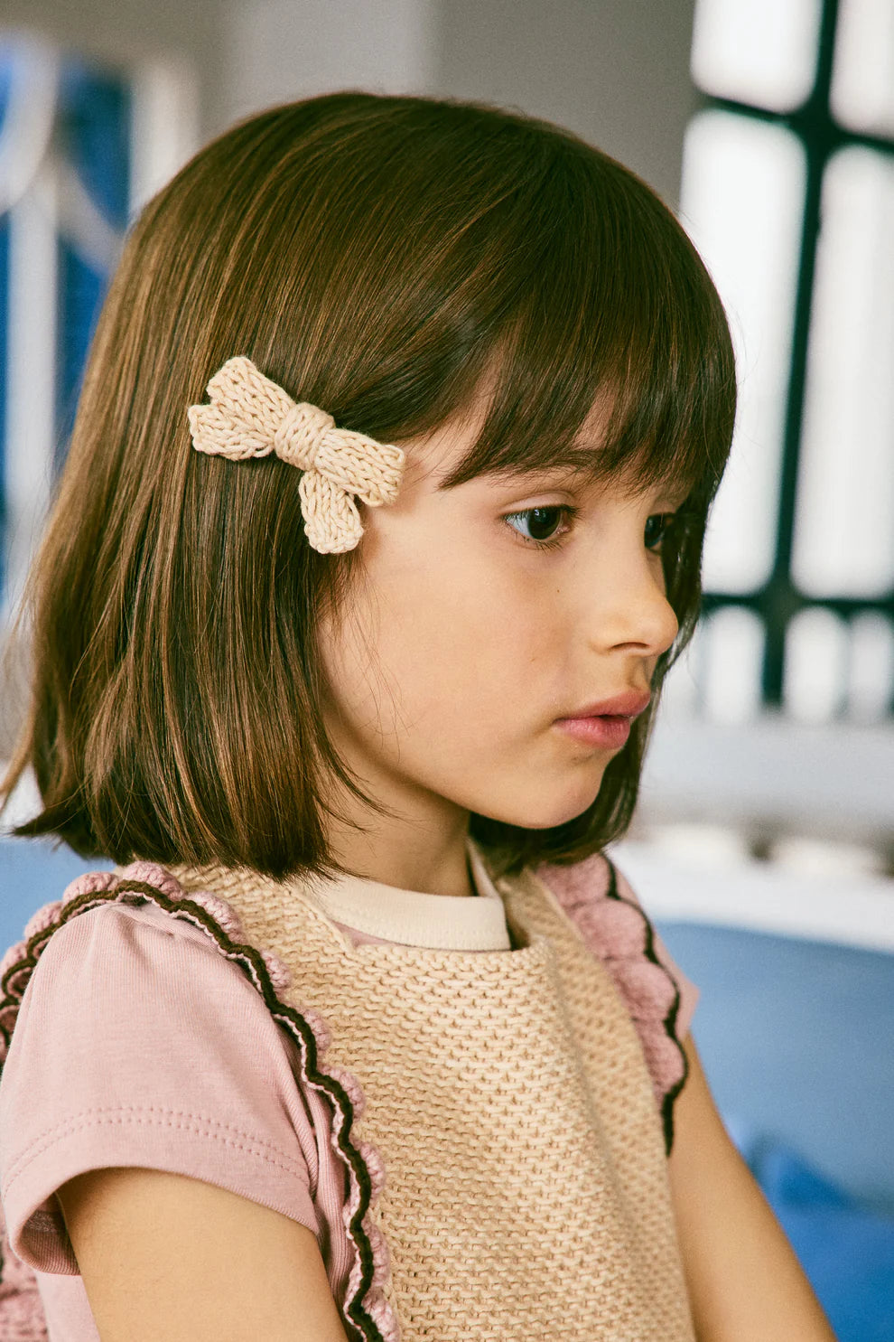 Misha & Puff, Goldie Bow Set, Bisque
