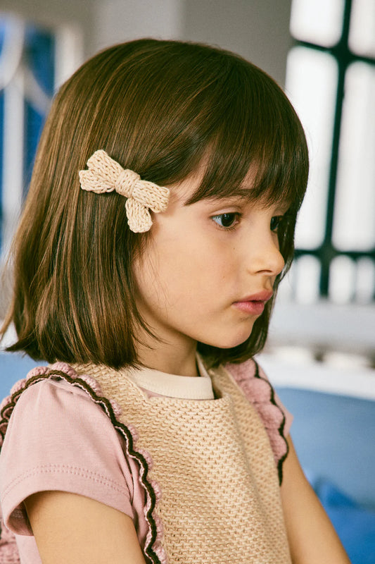 Misha & Puff, Goldie Bow Set, Bisque