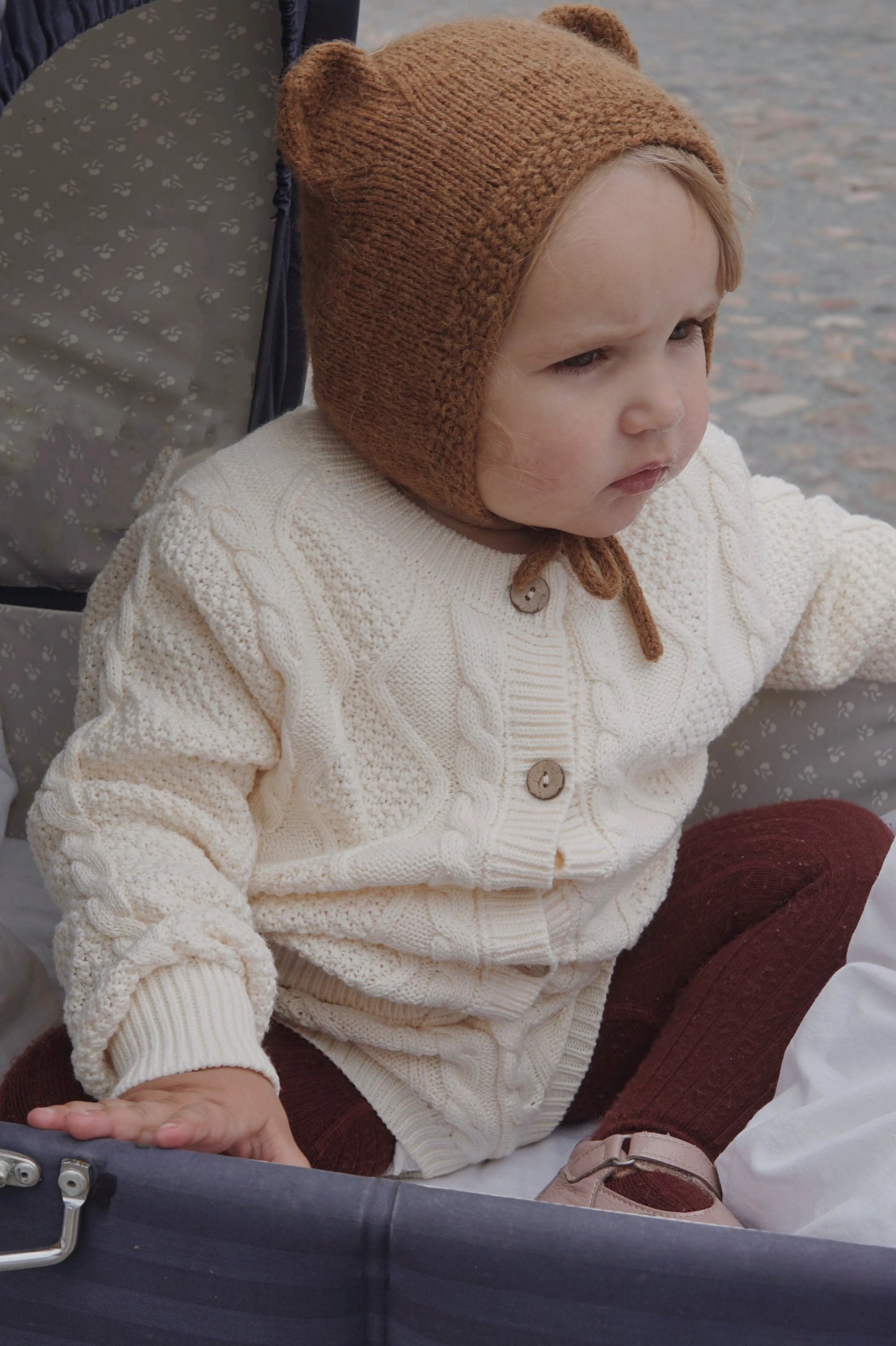Cardigan & Shorts Set, Buttercream