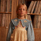 Dionne Blouse, Quilt Calico, Blue Pebble