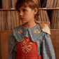 Dionne Blouse, Quilt Calico, Blue Pebble