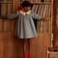 Esther Dress, Quilt Calico, Blue Pebble