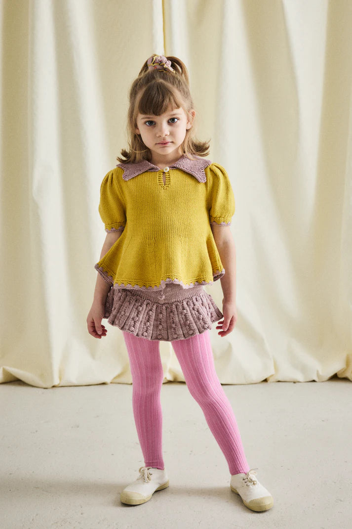 Misha & Puff, Eyelet Popcorn Skating Skirt, Plum Petal