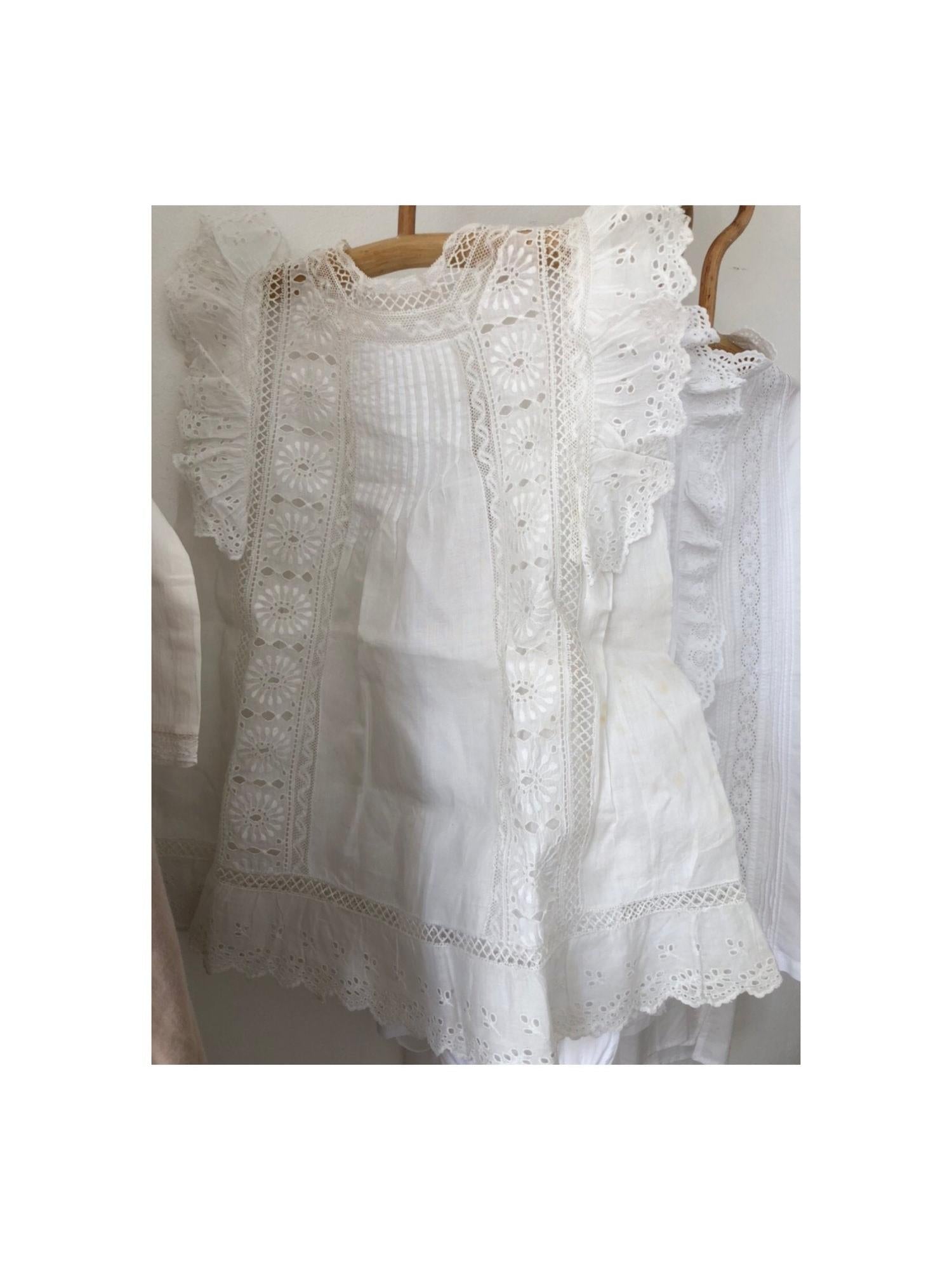 Apolina Vintage Dress, Opal White