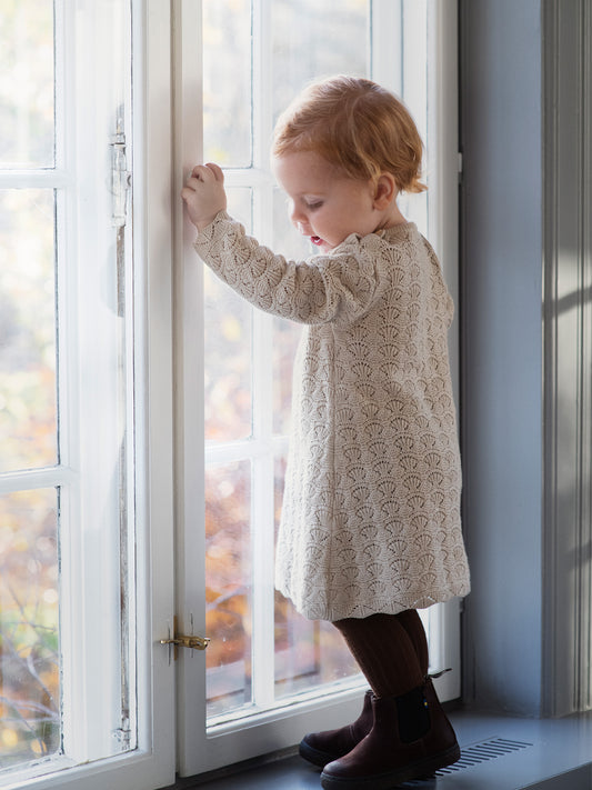Baby Texture Dress, Oyster