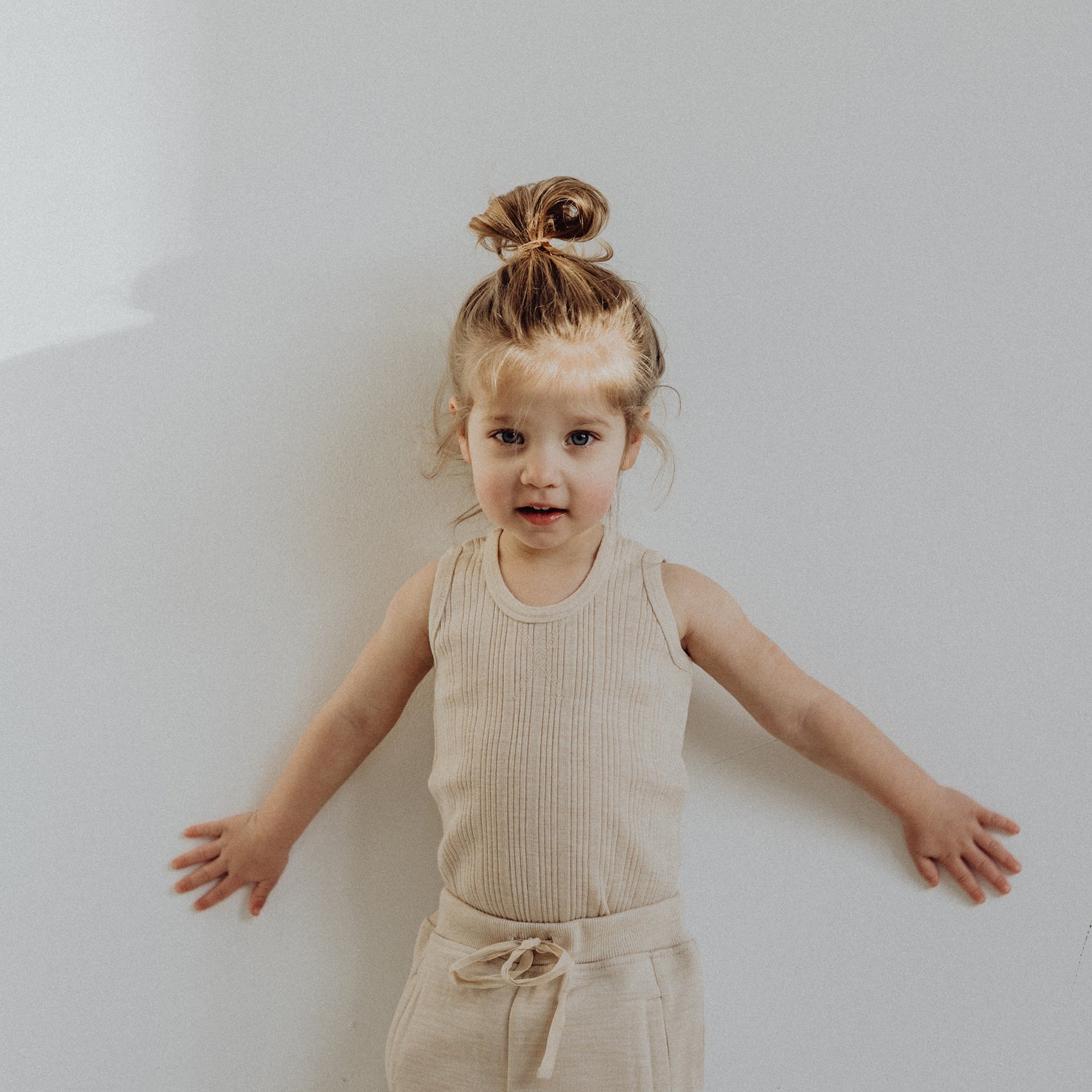Wool Rib Singlet - Oat