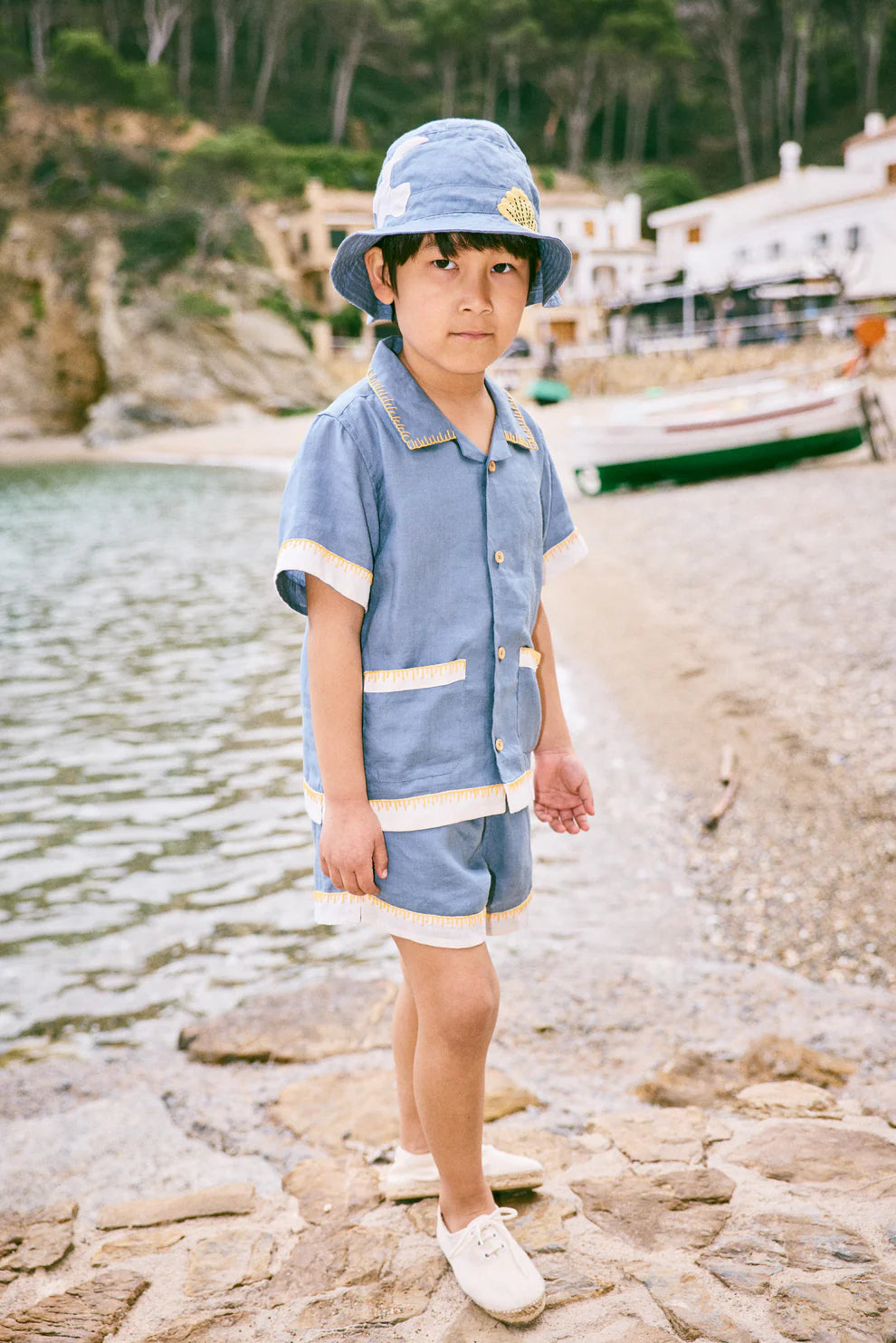 Misha & Puff, Seaside Bucket Hat, Blueslate