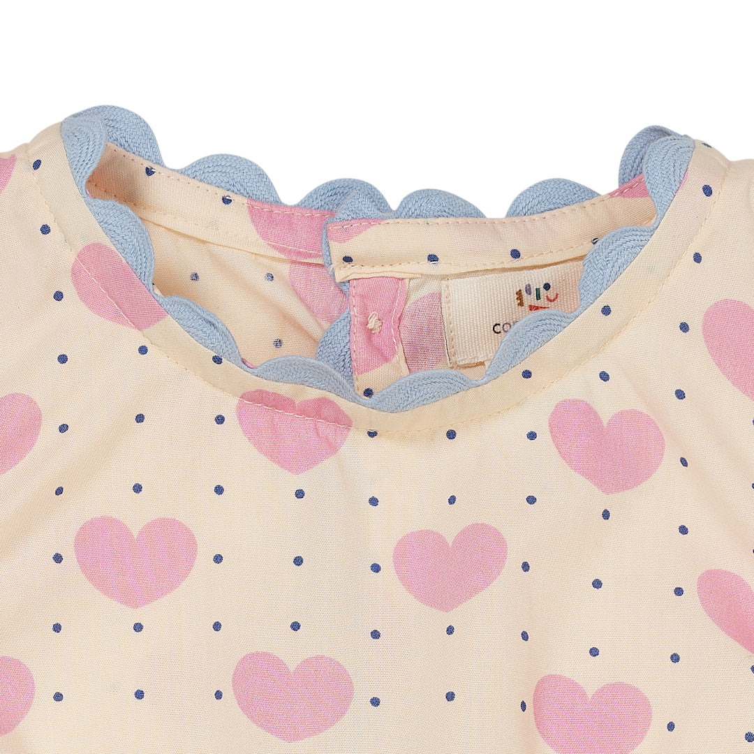 Copenhagen Colors, Heart & Dots Blouse w Short Set